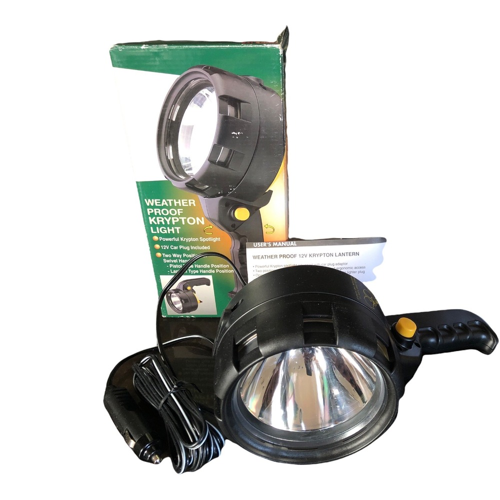 Weather Proof Krypton Power Hunting Fishing Camping SPOT Light 12V‎ Car Plug NEW